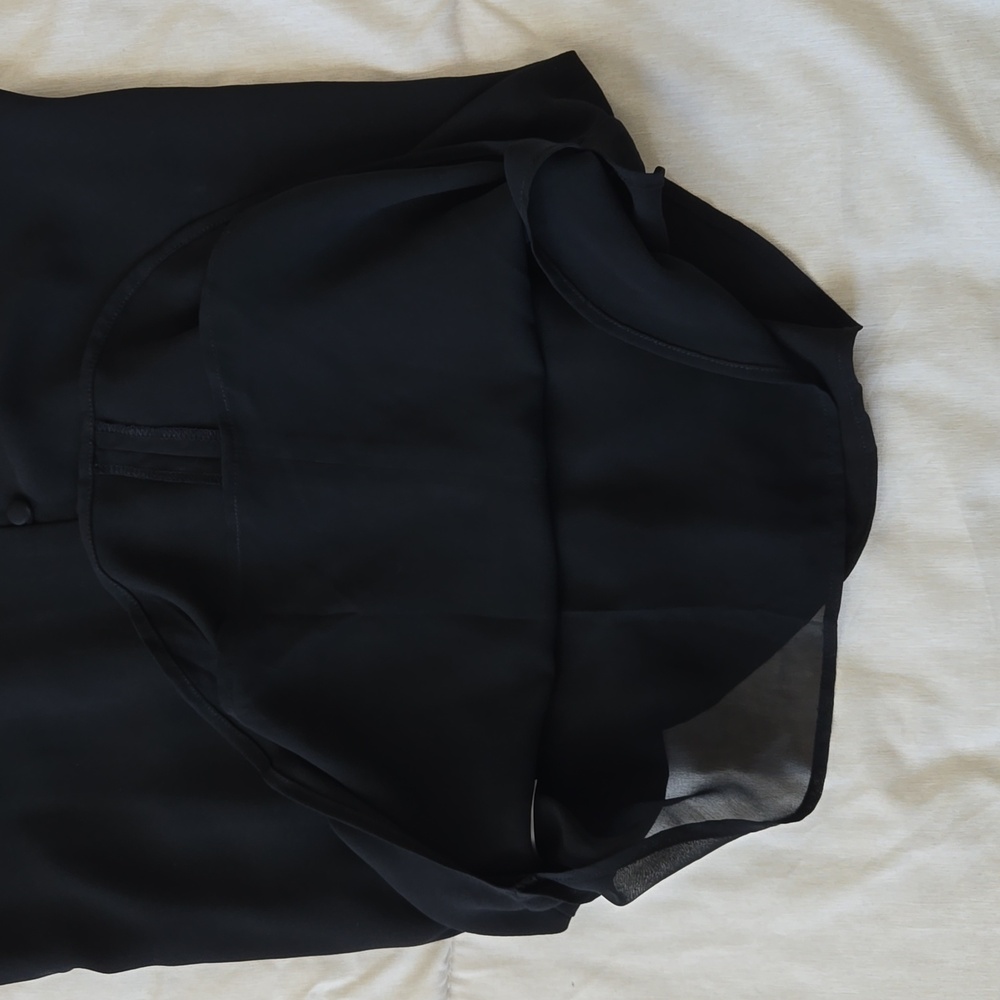NWT LOFT xxsp black camisole blouse lined - Picture 7 of 10